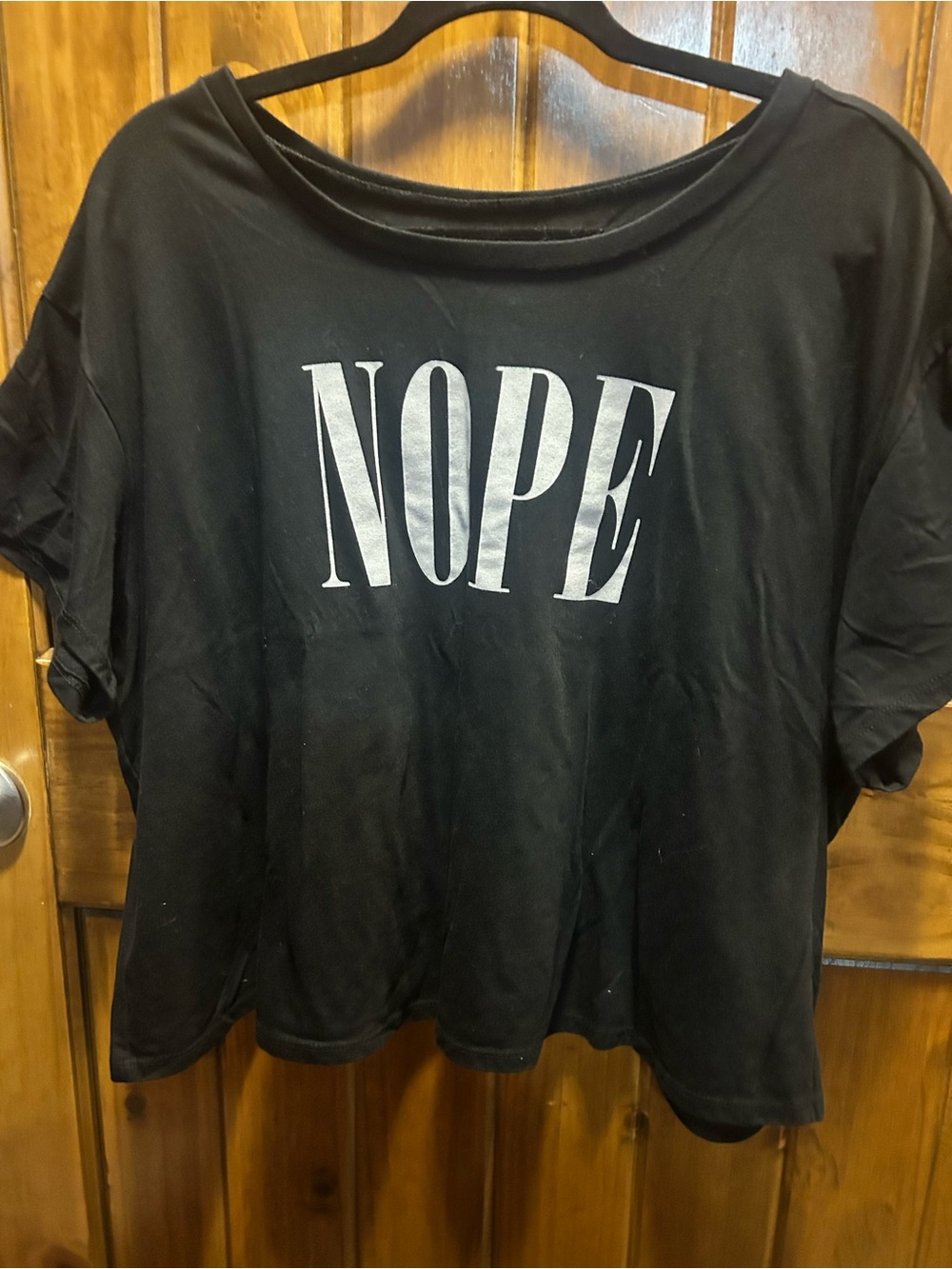 Torrid NOPE Graphic crop Tee - Black